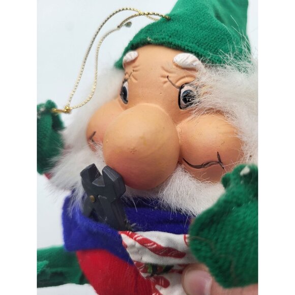 Vtg SANTA'S BEST SANTAKINS Plush Decorations ELF Ornament Whimsical - Picture 8 of 12